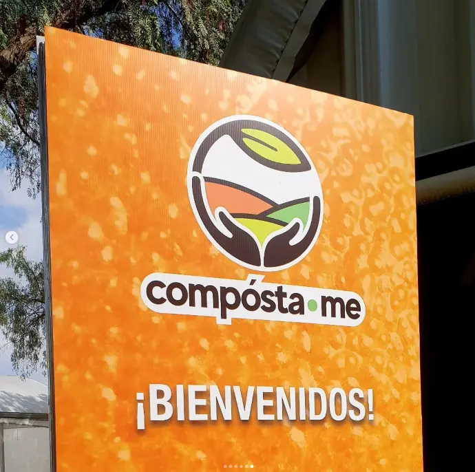 Composta.me welcome banner, the organisation Compospack works with on education and correct disposal of compostable packaging